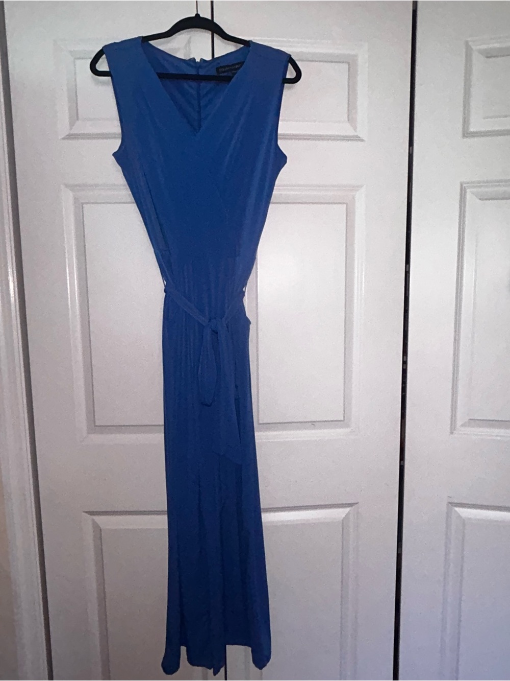 Colleen Lopez Royal Blue Sleeveless Maxi with Waist Tie